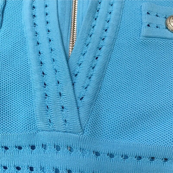 Turquoise Knit Stretch Dress The Kinral - Picture 6 of 8